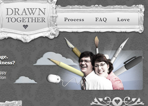 Drawn Together custom invitation web site