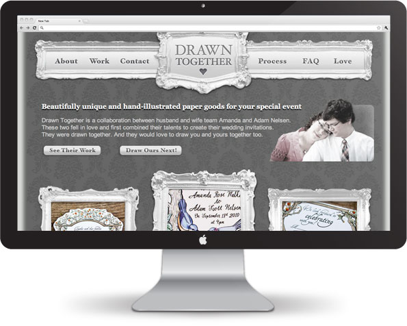 Drawn Together custom invitation web site